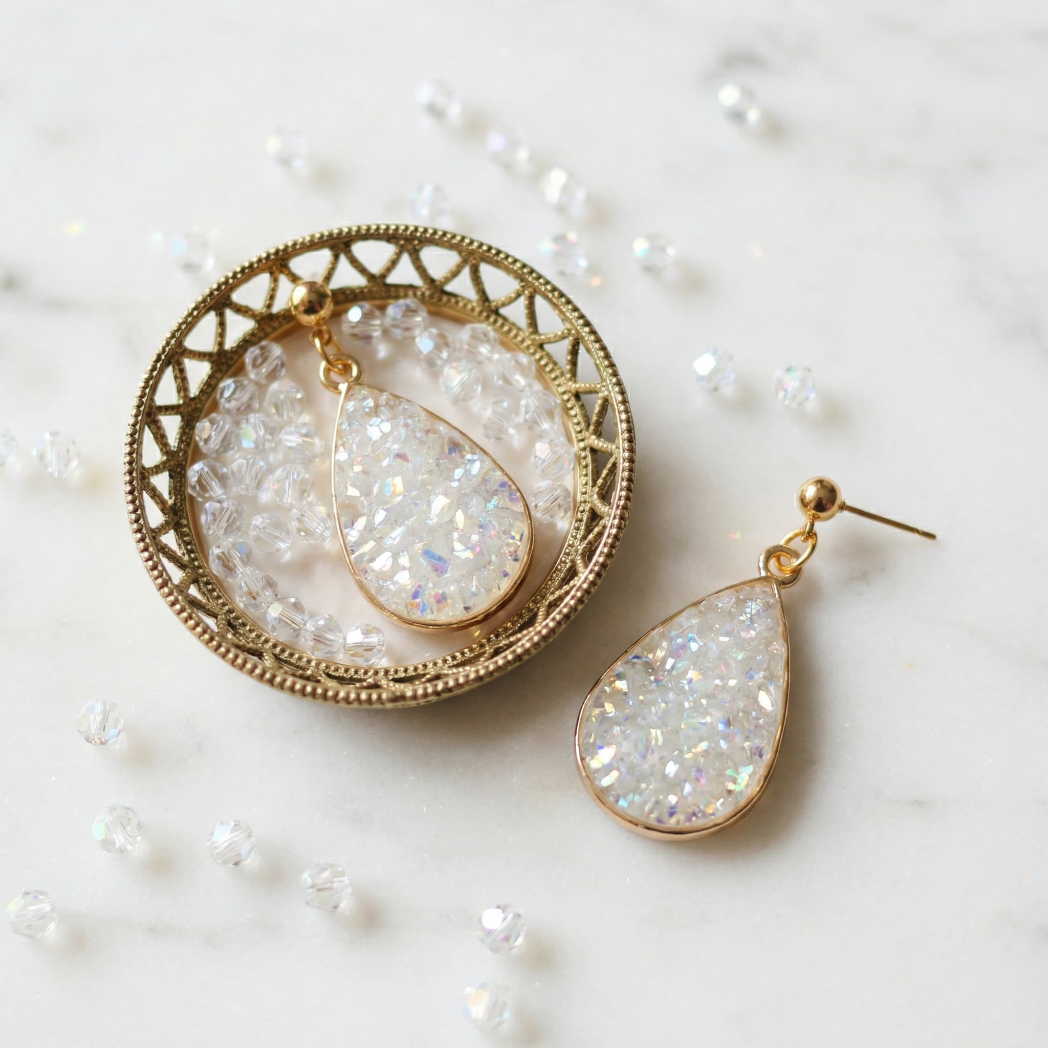 Moonstone Teardrop Earrings
